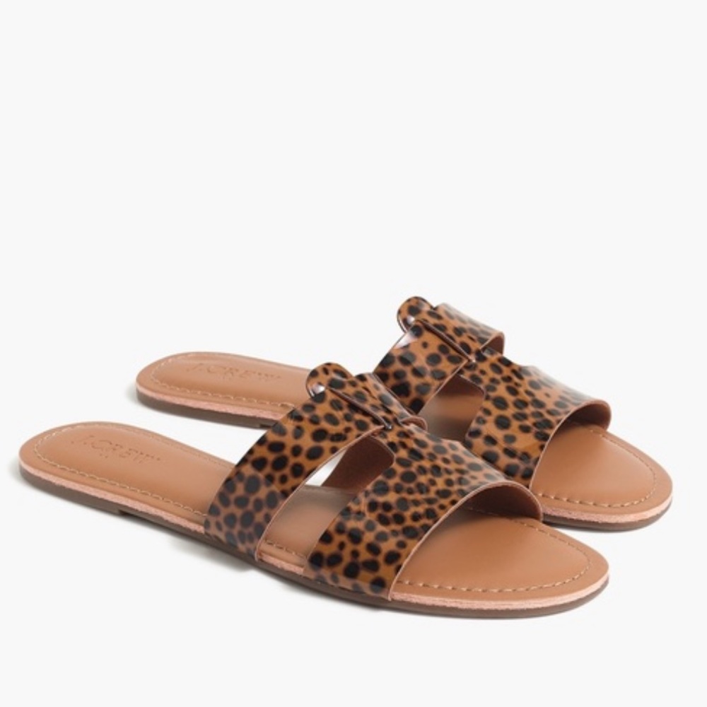 Never worn! J. Crew Tortoise Beachside Slide Sandals